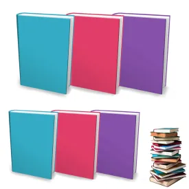 6 Pack New Book Covers Stretchable Fabric Jumbo Size Book Cover Assorted Colors
