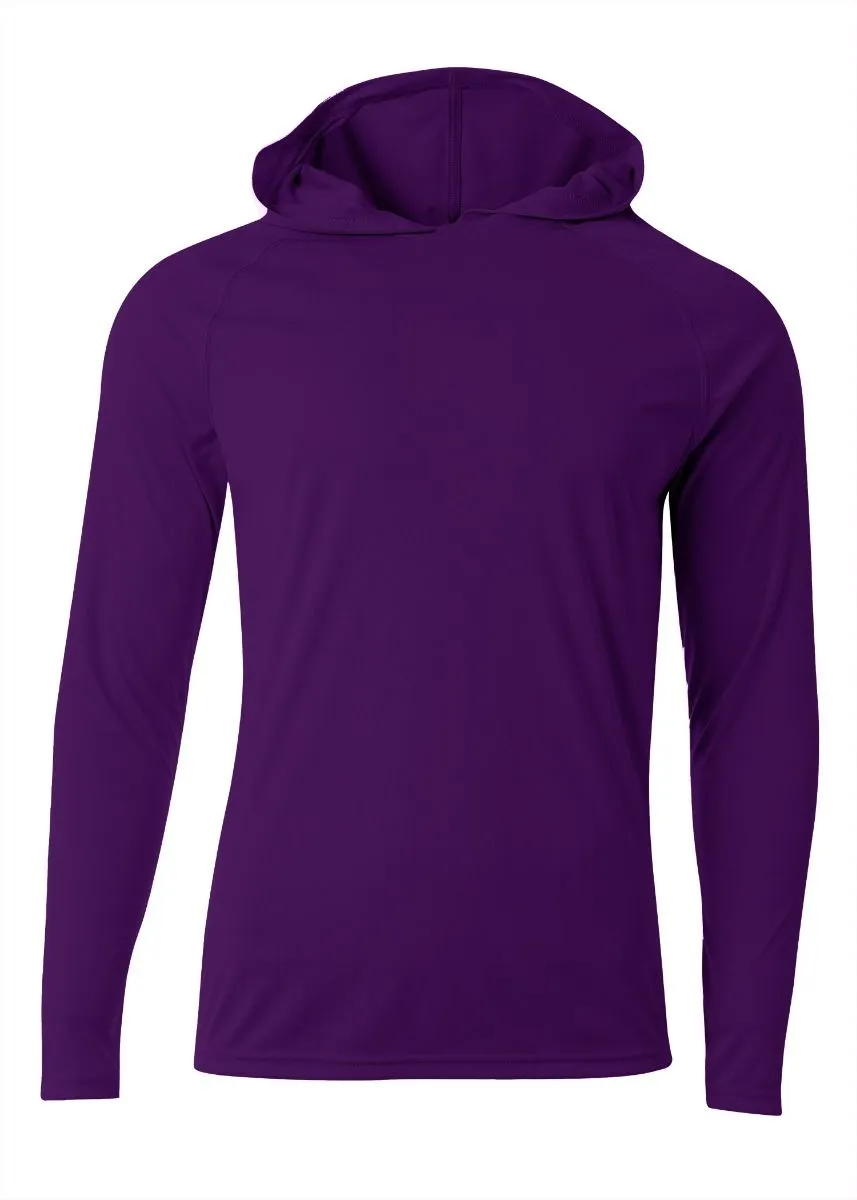 A4 NB3409 Youth Cooling Performance Long Sleeve Hooded Tee