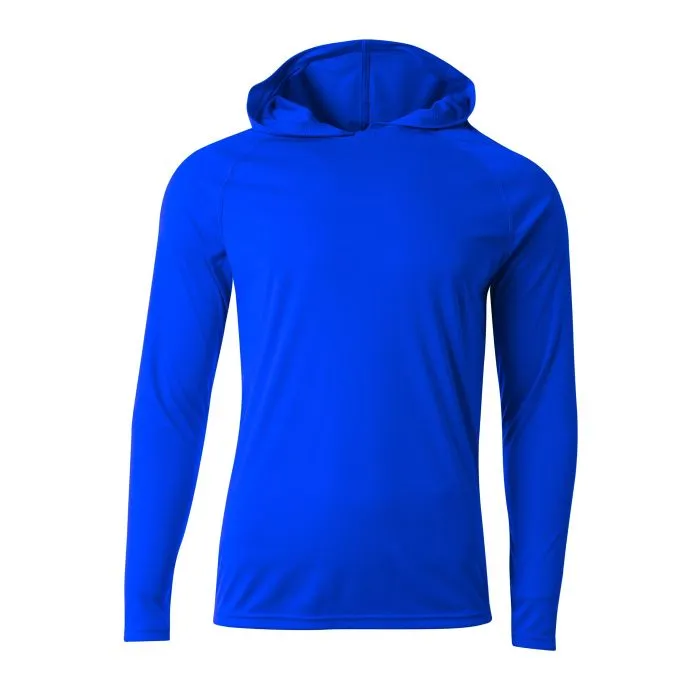 A4 NB3409 Youth Cooling Performance Long Sleeve Hooded Tee