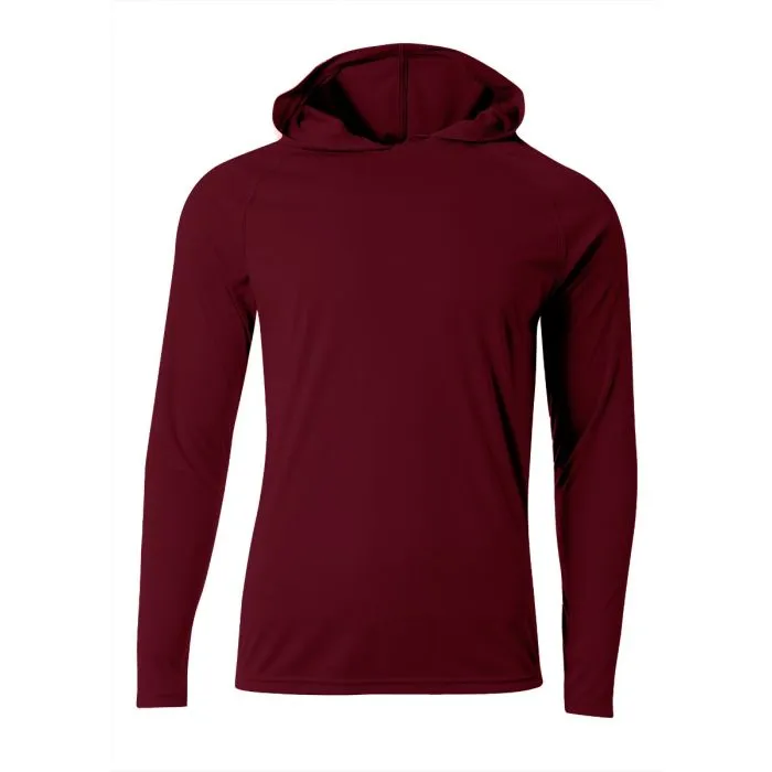 A4 NB3409 Youth Cooling Performance Long Sleeve Hooded Tee