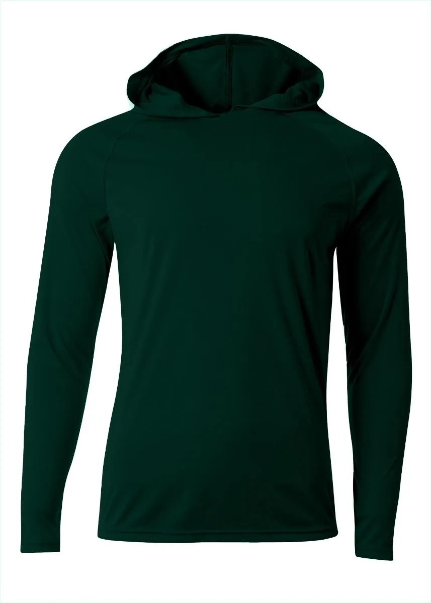A4 NB3409 Youth Cooling Performance Long Sleeve Hooded Tee