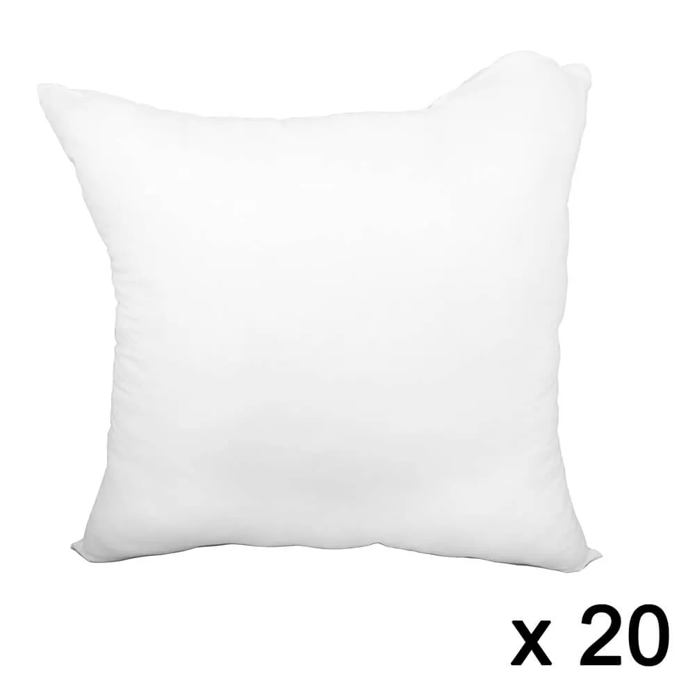Adjustable Pillow Form 20" x 20" (Polyester Fill) - Premium Fabric Cover