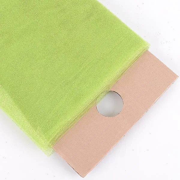 Apple Green - Premium Glitter Tulle Fabric ( W: 54 Inch | L: 10 Yards )