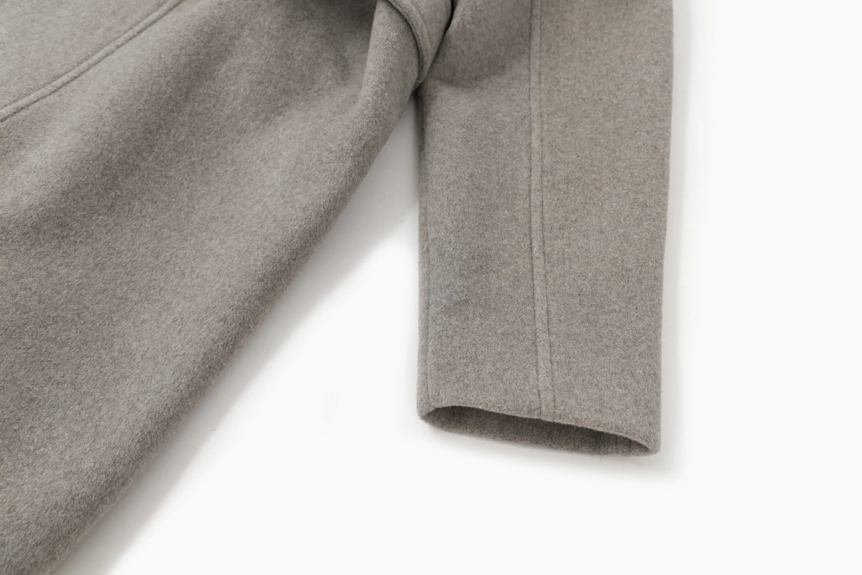 Balmacaan Coat In Gray Beige