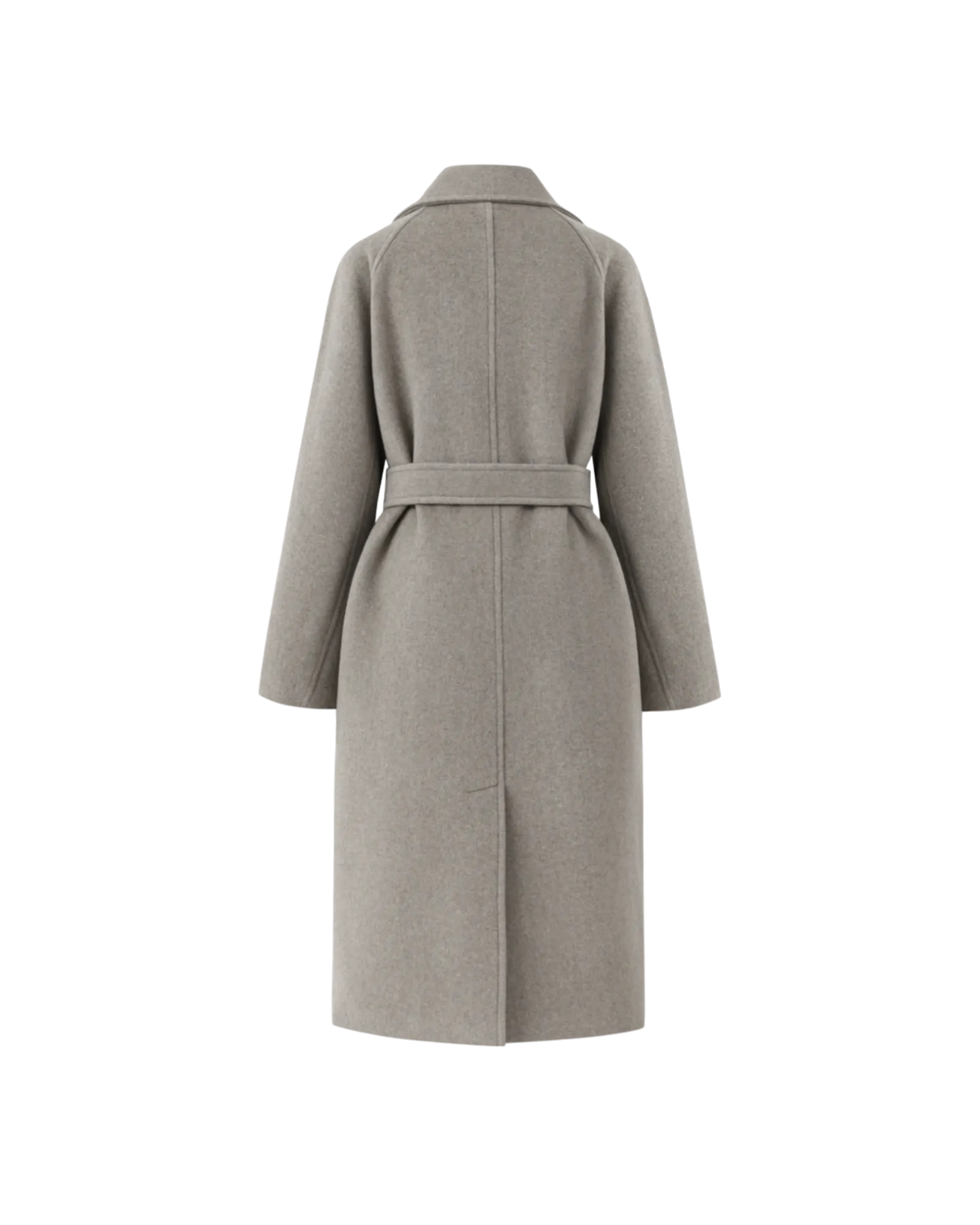 Balmacaan Coat In Gray Beige