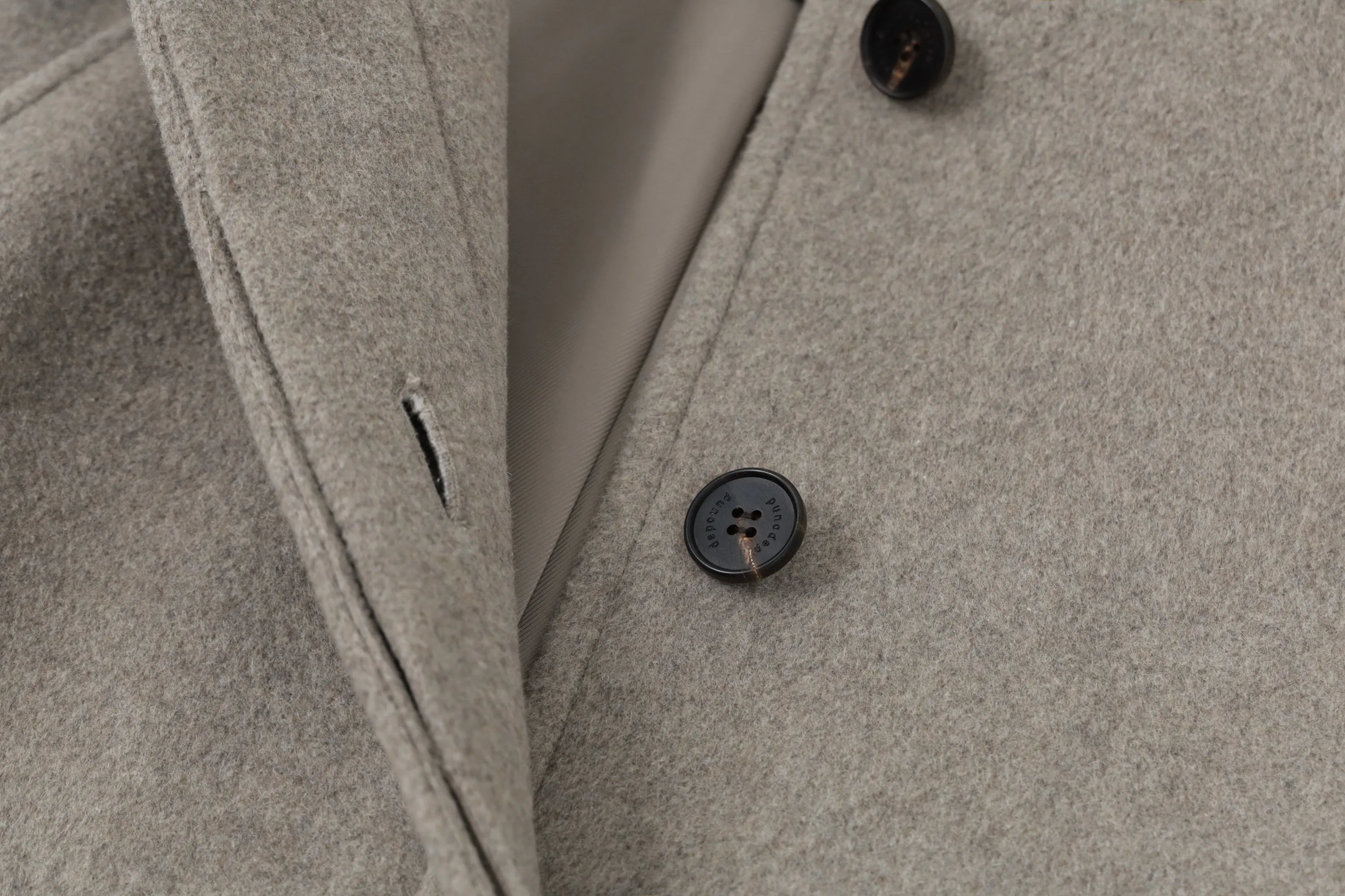 Balmacaan Coat In Gray Beige