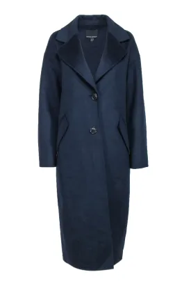 Banana Republic - Navy Wool Blend Long Coat Sz S