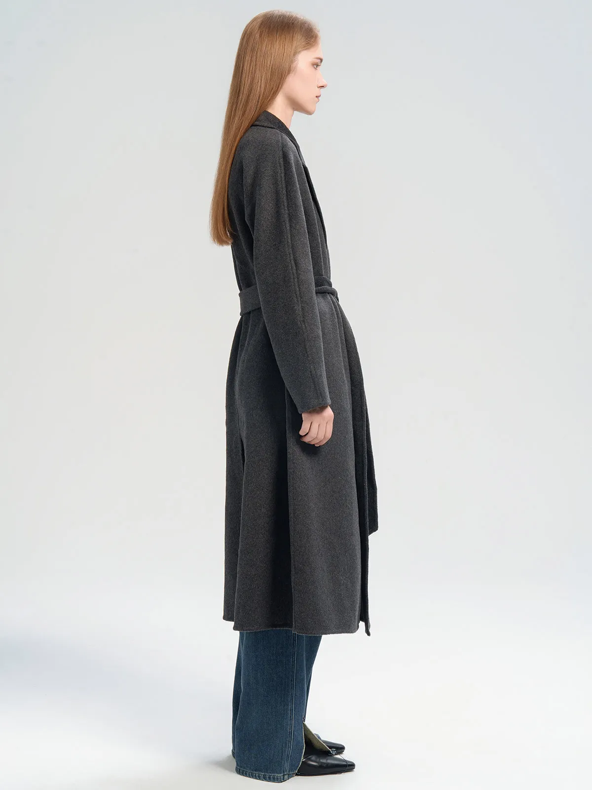 Belted Wool Longline Coat