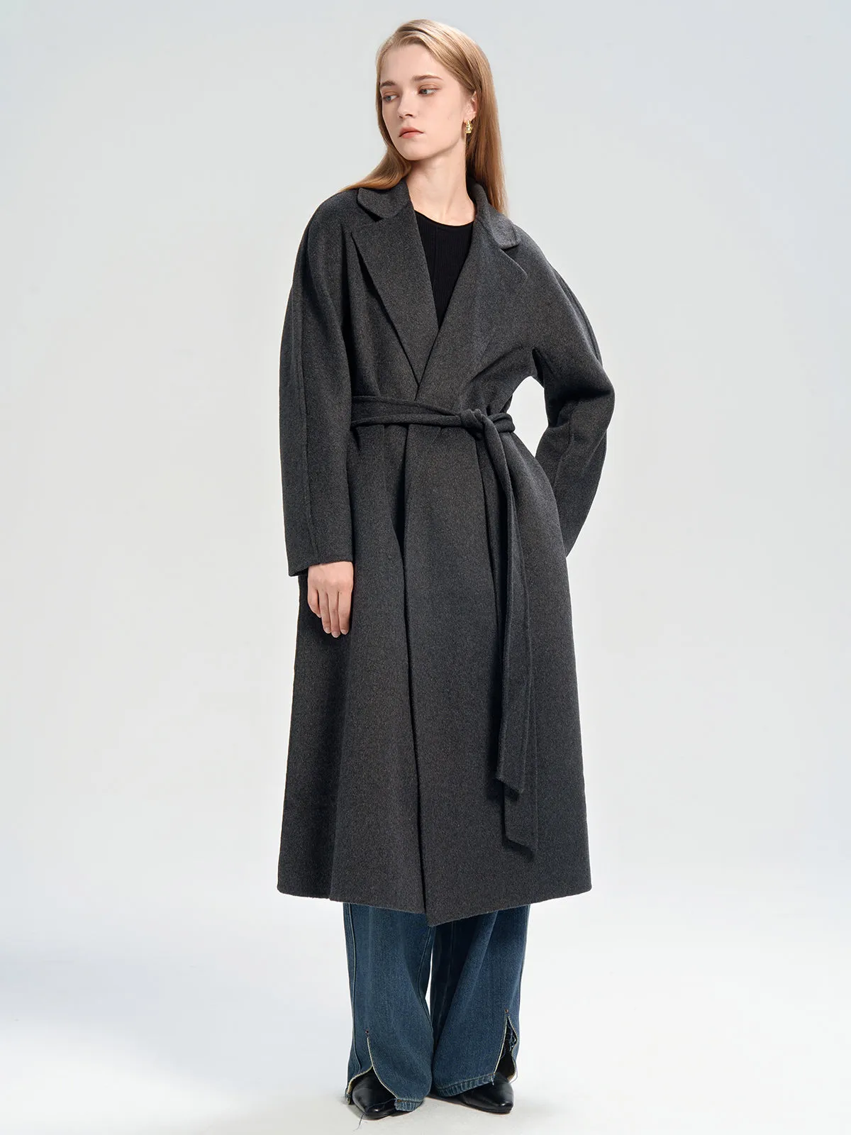 Belted Wool Longline Coat