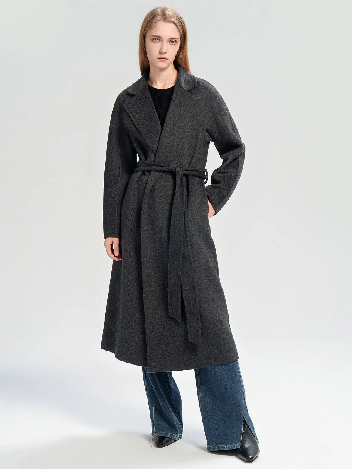 Belted Wool Longline Coat