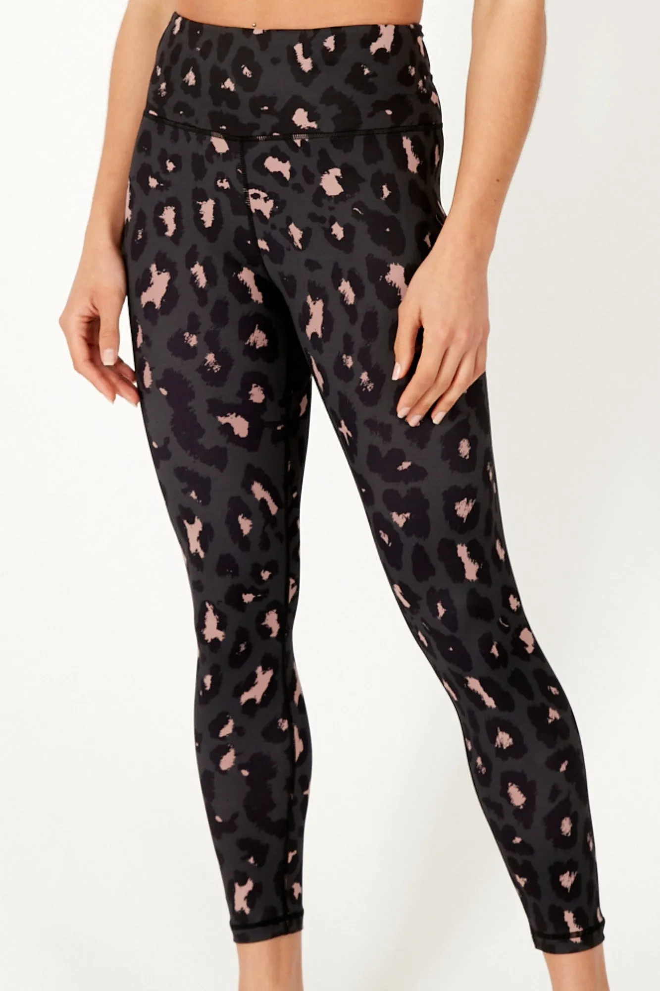Blush Leopard High Waisted 7/8 Pocket Legging