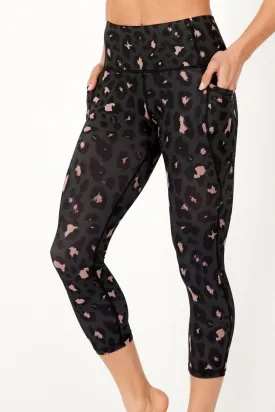Blush Leopard High Waisted 7/8 Pocket Legging