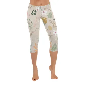 Boho Beige Capri Leggings up to 5 XL