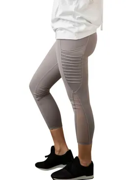Butt Lifting Mesh Patchwork Pocket Capri Leggings