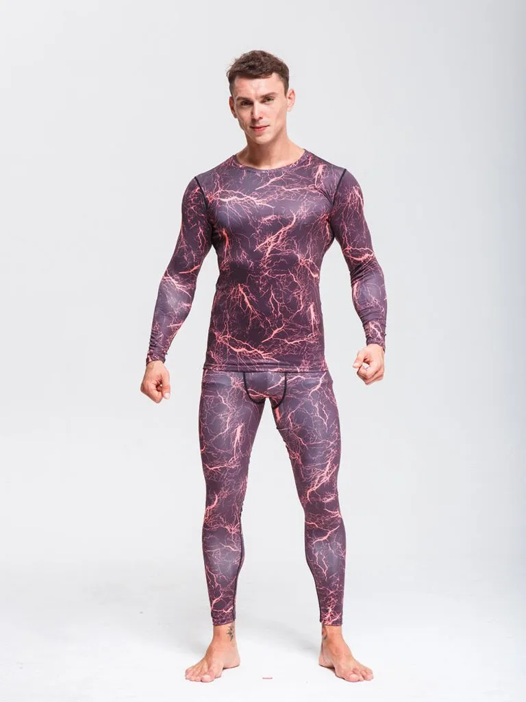 Camouflage Suit  Men's Thermal Underwear Quick-Drying Sportswear  Long Johns Winter Thermal Underwear Rashgard Male  Sport Suit