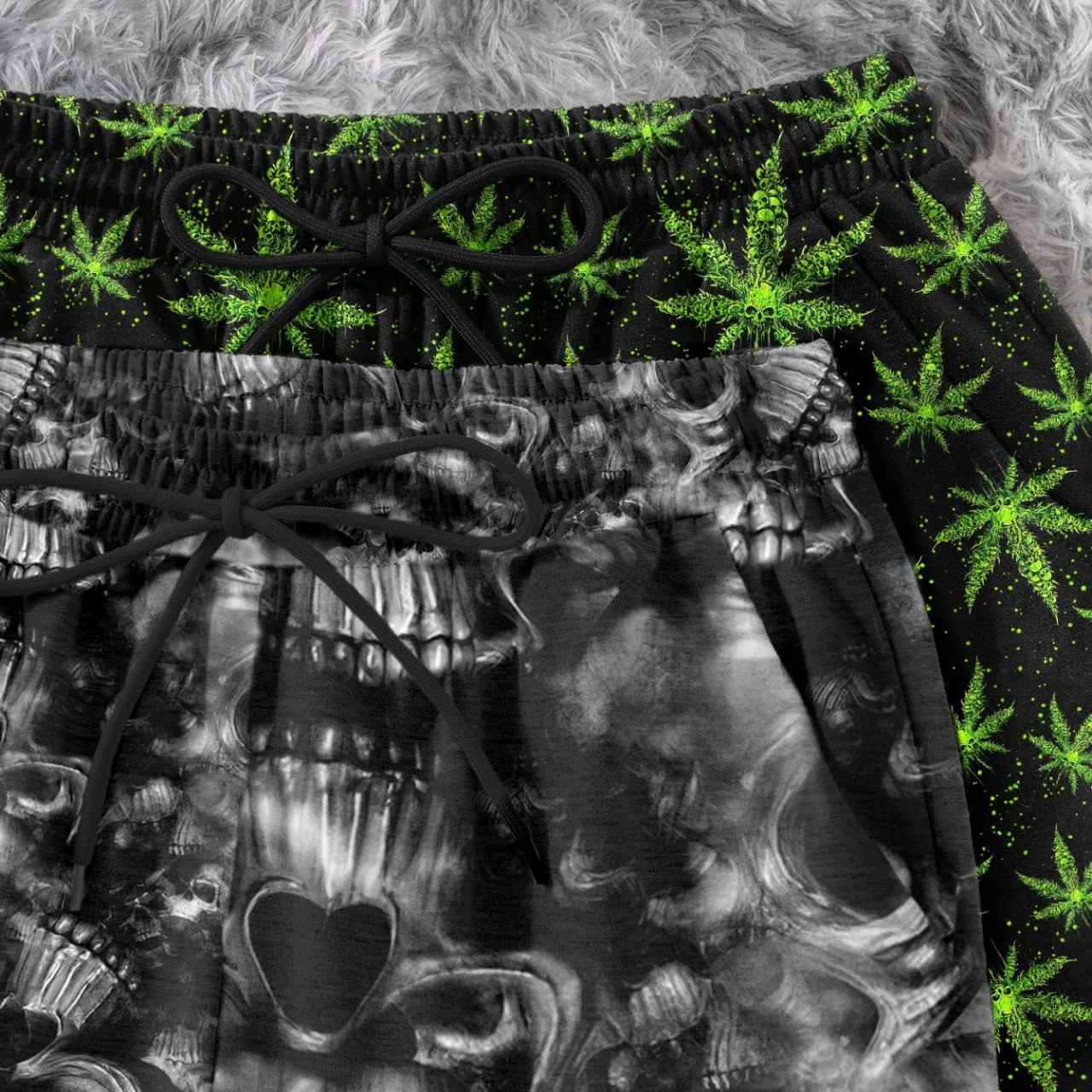 Cannabis Skull Gothic Combo Women's Casual Pants