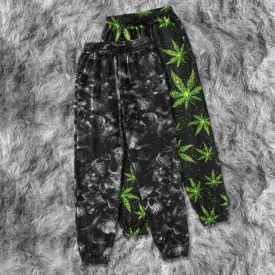Cannabis Skull Gothic Combo Women's Casual Pants