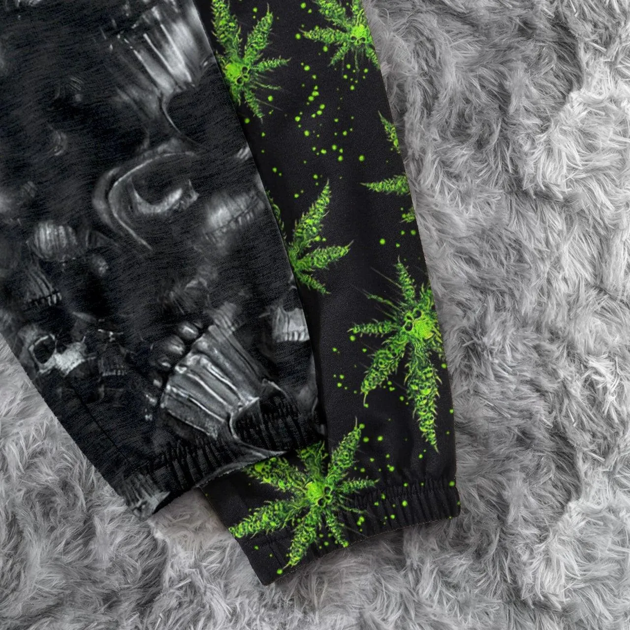 Cannabis Skull Gothic Combo Women's Casual Pants