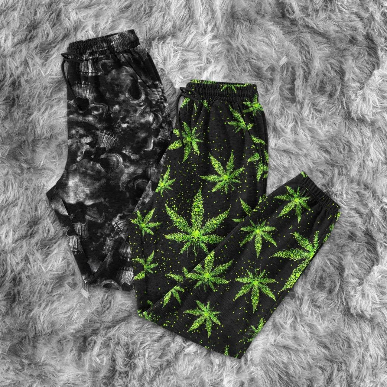 Cannabis Skull Gothic Combo Women's Casual Pants