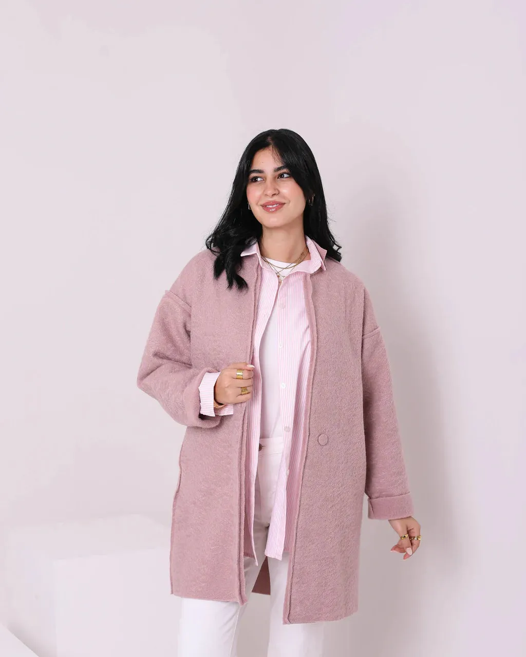 Casual Wool Coat (W708) - Just4Women