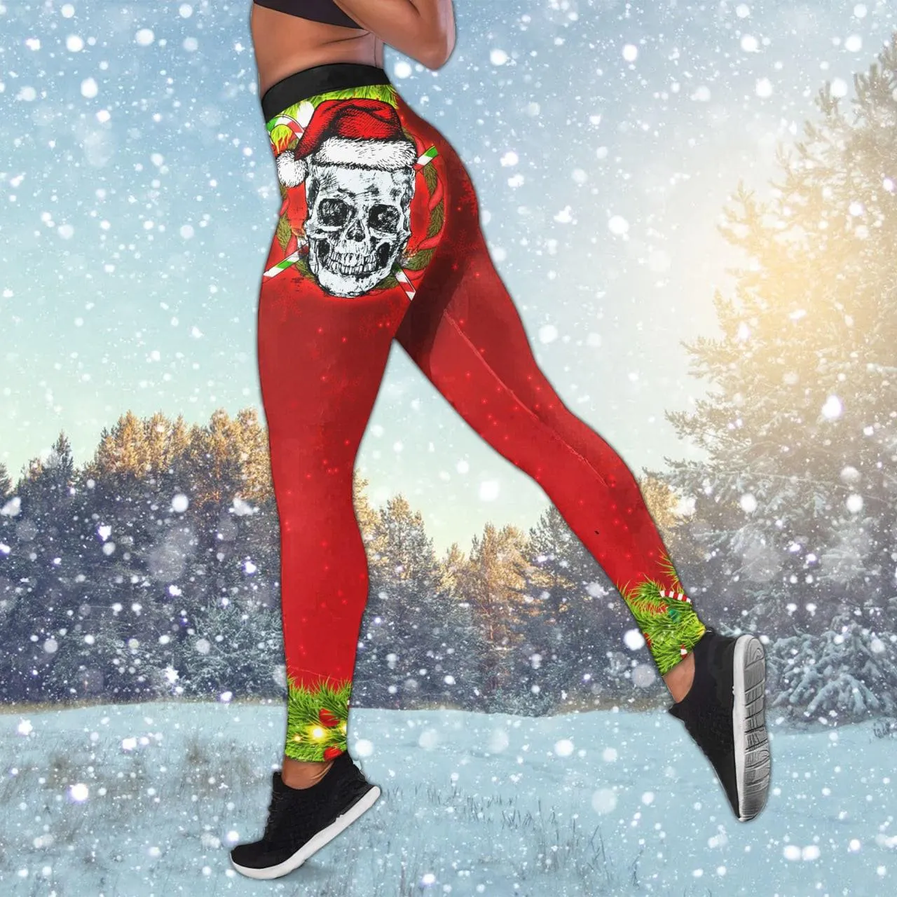 Christmas Santa Skull Combo Tanktop & Leggings
