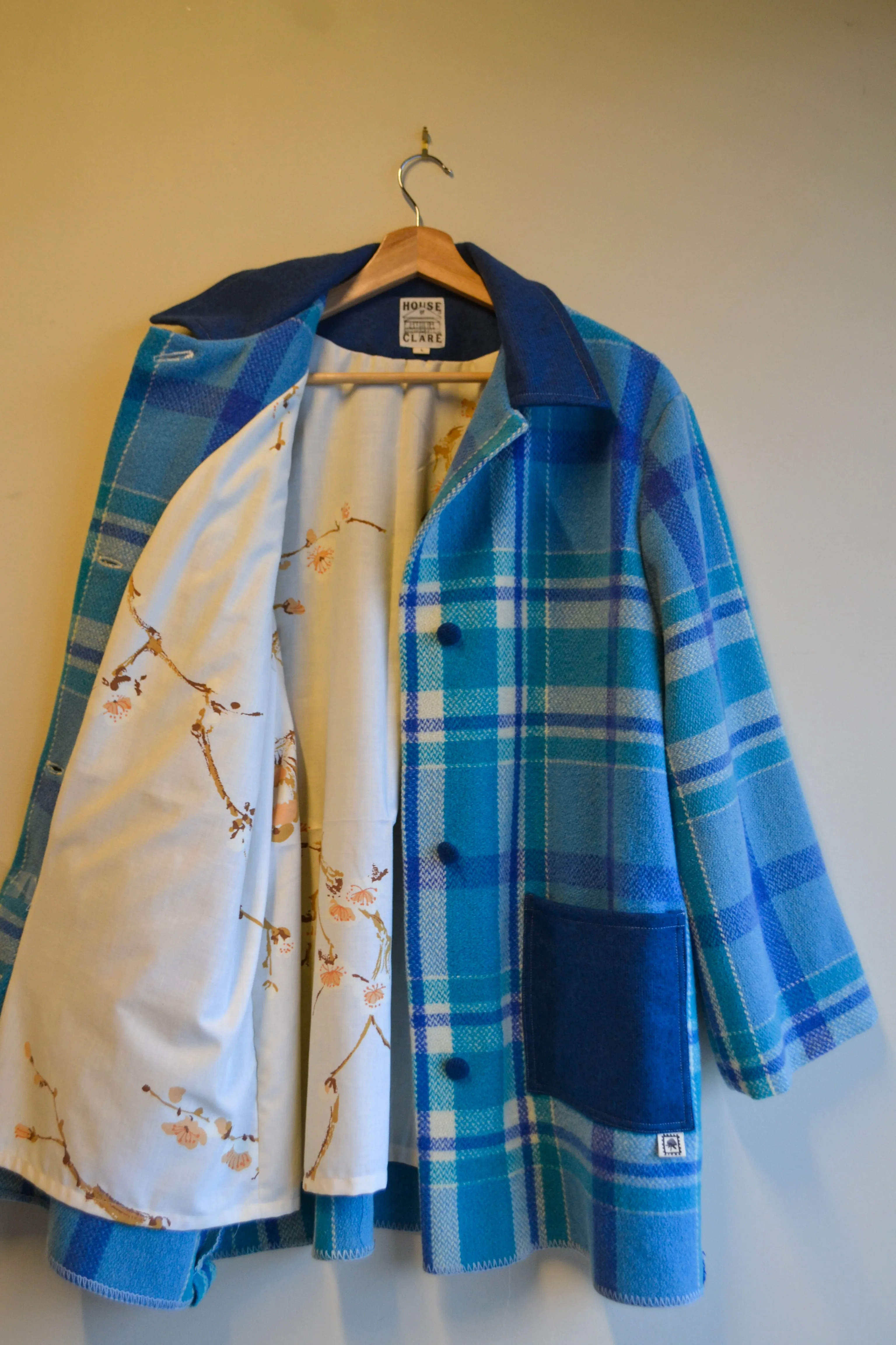 Coat | Blue | Wool | Large