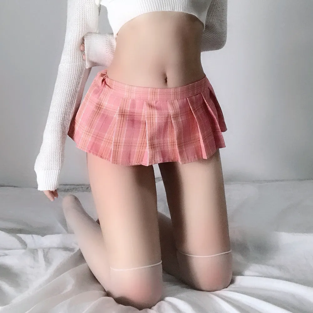Cute Cat Paw Crop Sweater with Pink Ribbon Detail