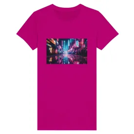 Cyperpunk Artwork City One Premium Womens Crewneck T-shirt