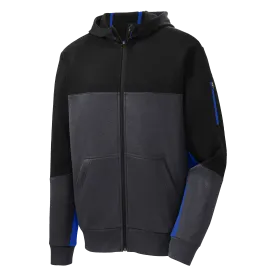 D1550 Mens Fleece Colorblock Full-Zip Hooded Jacket