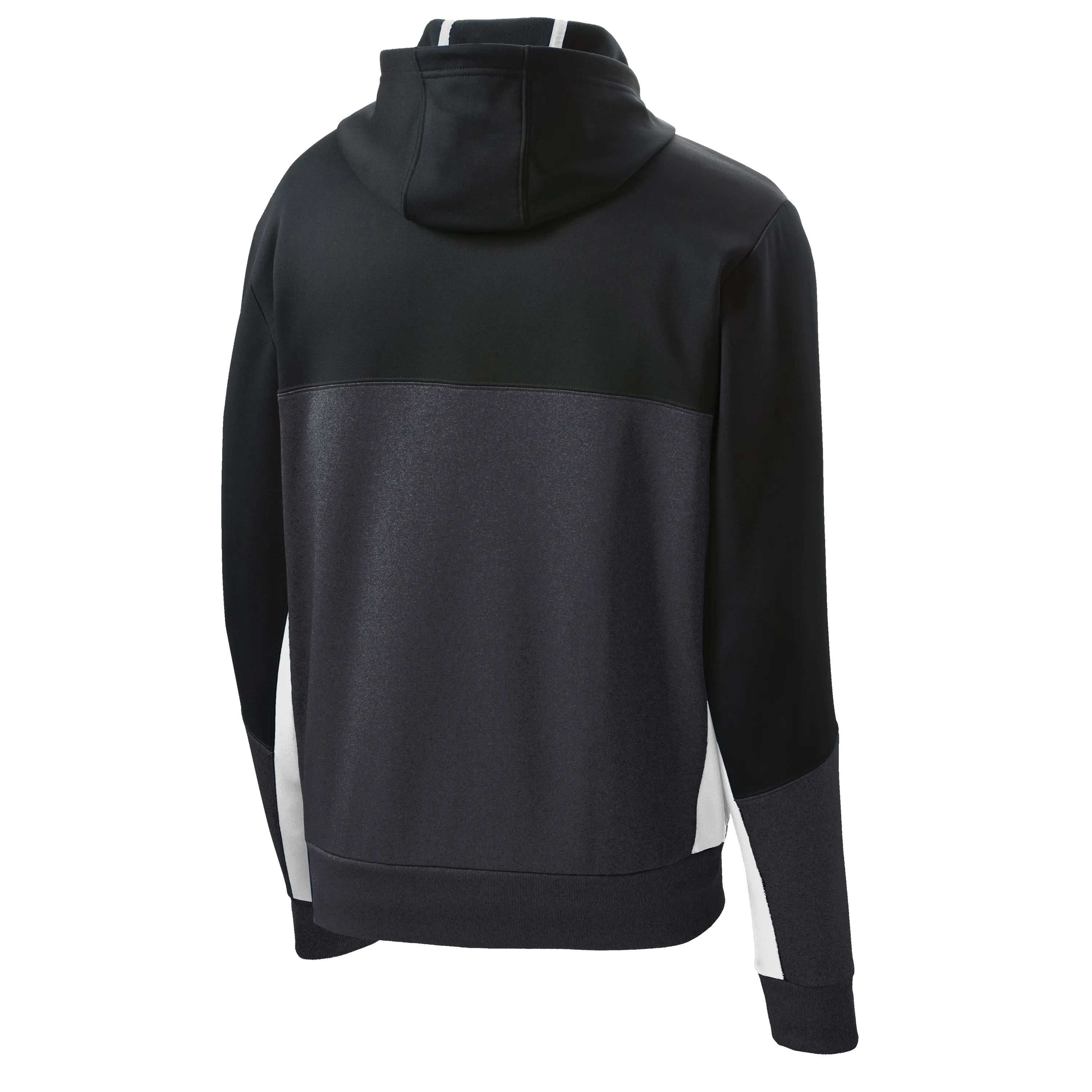 D1550 Mens Fleece Colorblock Full-Zip Hooded Jacket