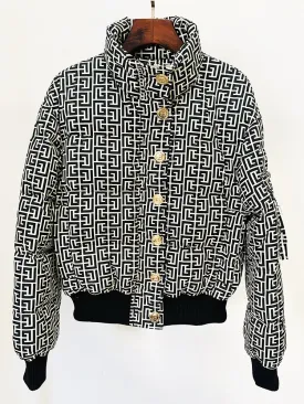 Designer Down Jacket Women's Monogram Printed Puffy Down Coat Parkas