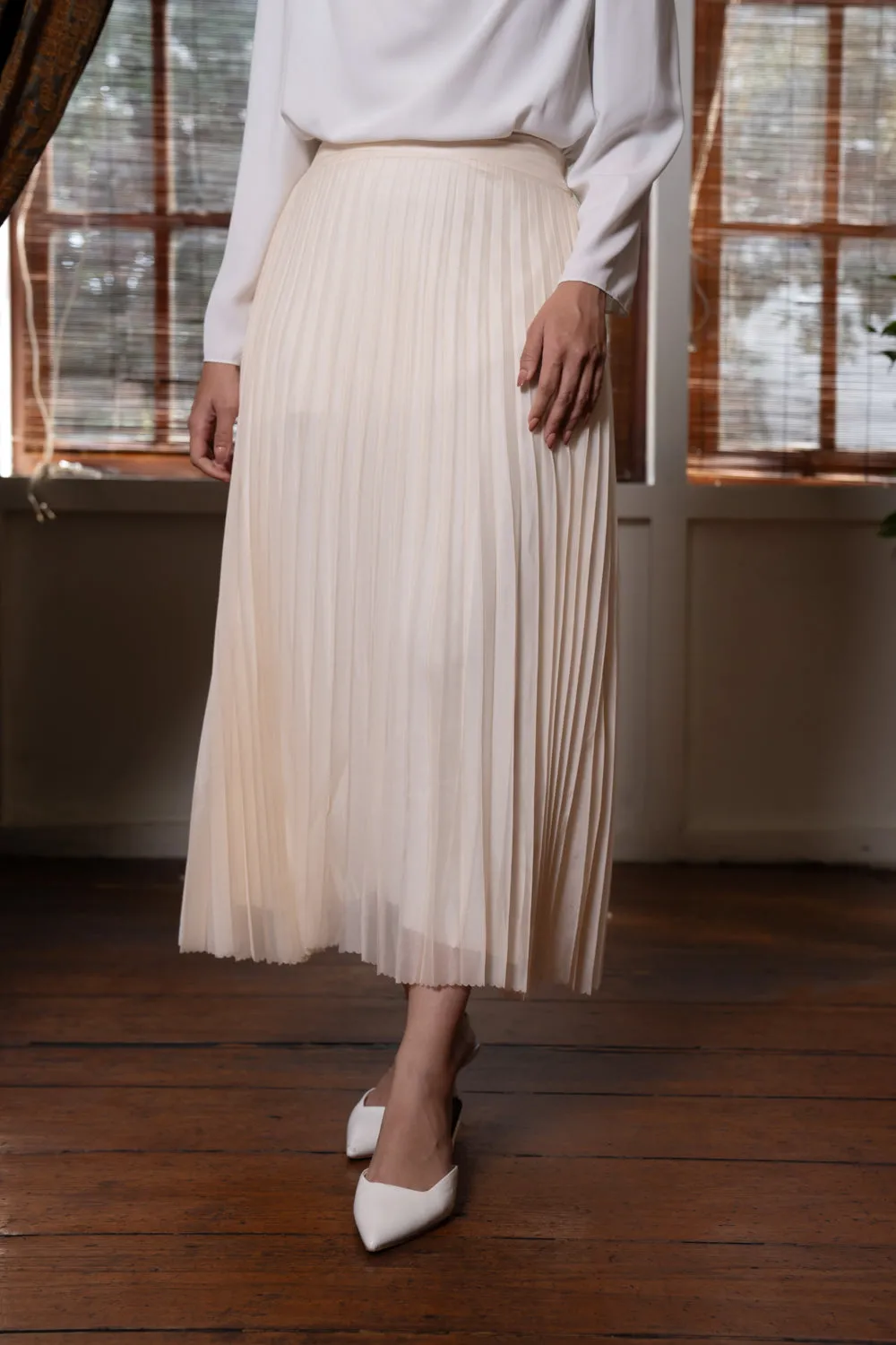 Elle Pleated Skirt Pear Sorbet