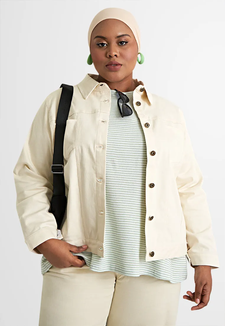 Enrika Stretchable Denim Like Jacket