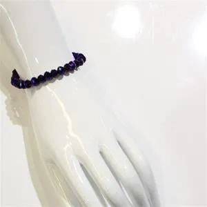 Faceted 7mm crystal beaded bracelet