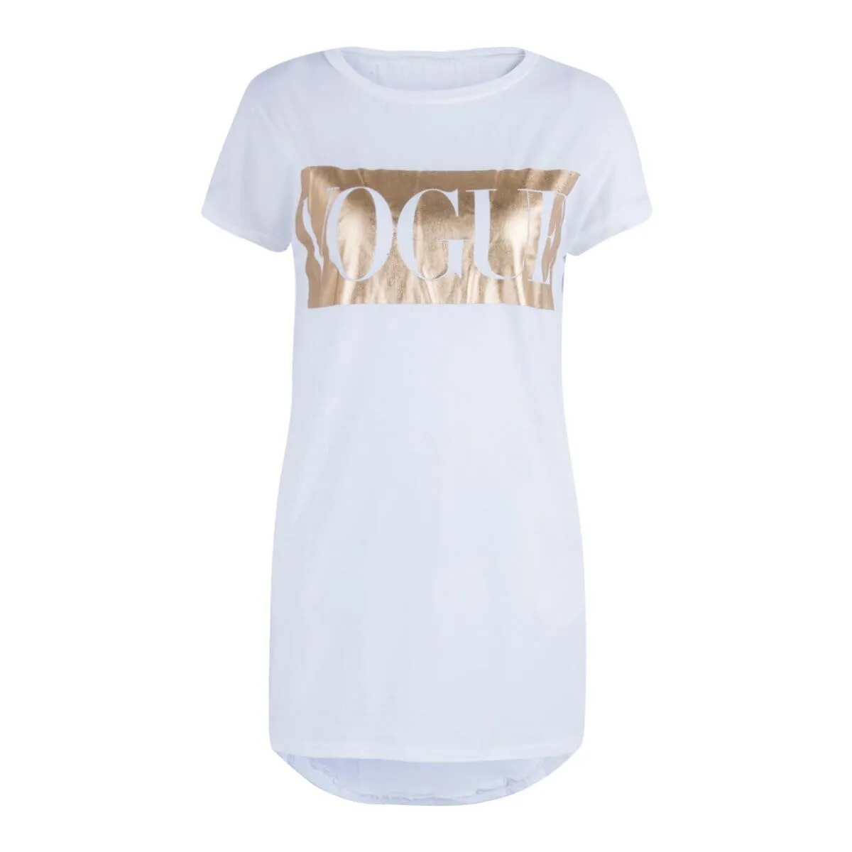 FashionSierra - Hot Women's Casual Summer Top Dress Short Sleeve VOGUE Tee Shirt Femme Party Loose Fashion Basic Shirt Dress