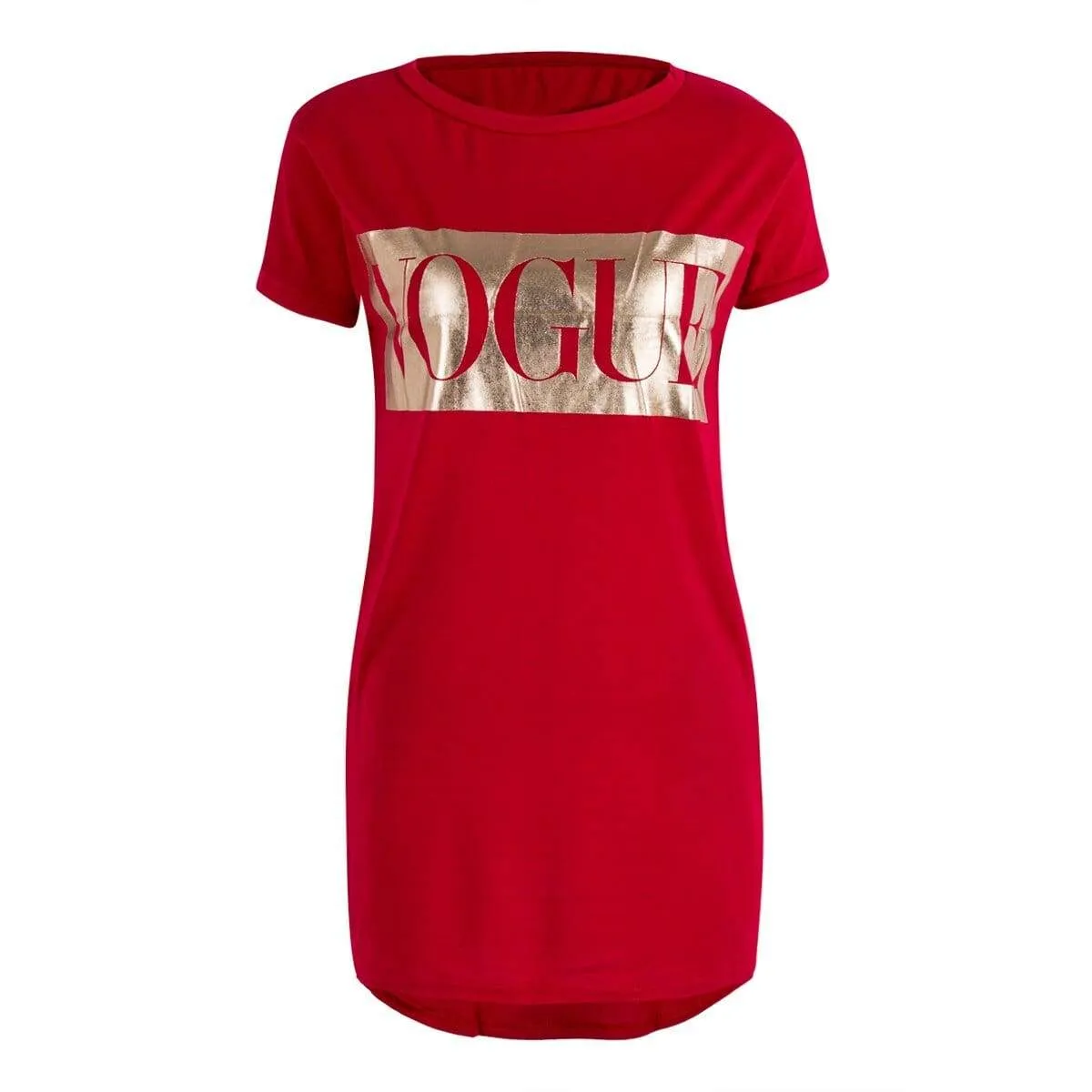 FashionSierra - Hot Women's Casual Summer Top Dress Short Sleeve VOGUE Tee Shirt Femme Party Loose Fashion Basic Shirt Dress