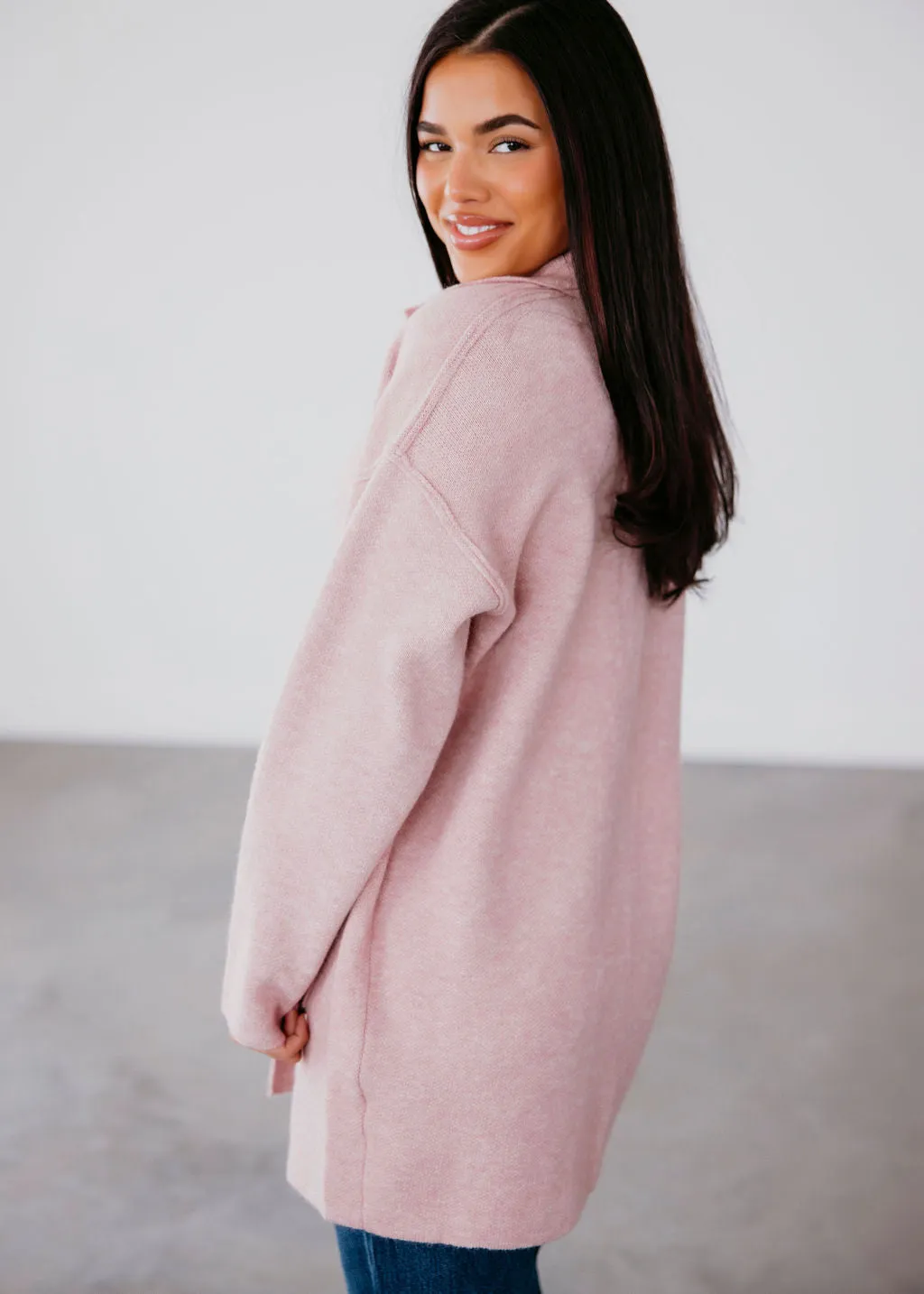 Fey Collared Knit Coat