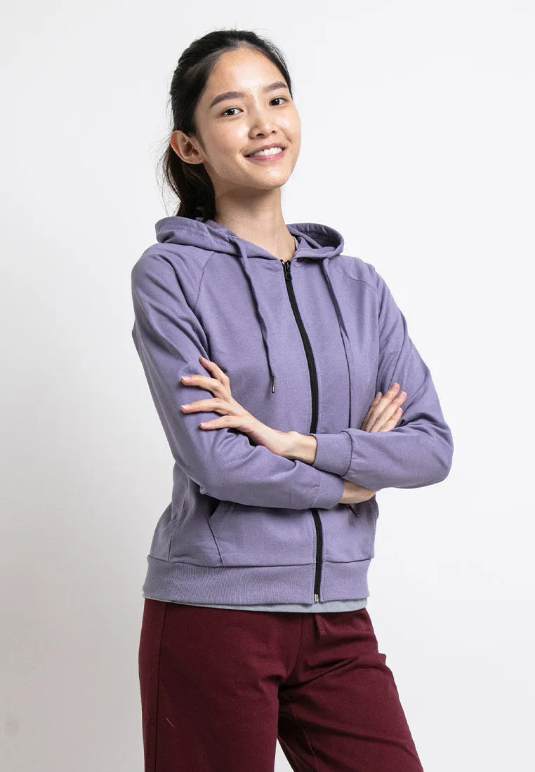 Forest Ladies Stretchable Sweatshirt Cotton Terry Hoodie Women Jacket | Jaket Perempuan - 830108