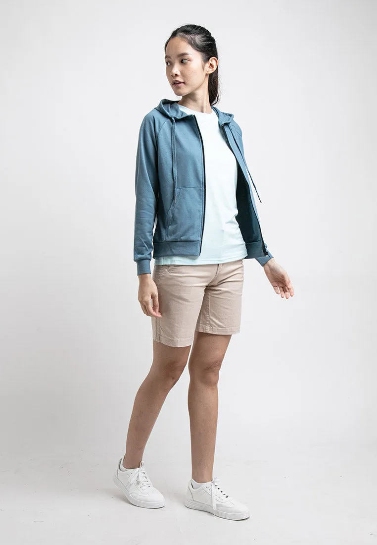 Forest Ladies Stretchable Sweatshirt Cotton Terry Hoodie Women Jacket | Jaket Perempuan - 830108