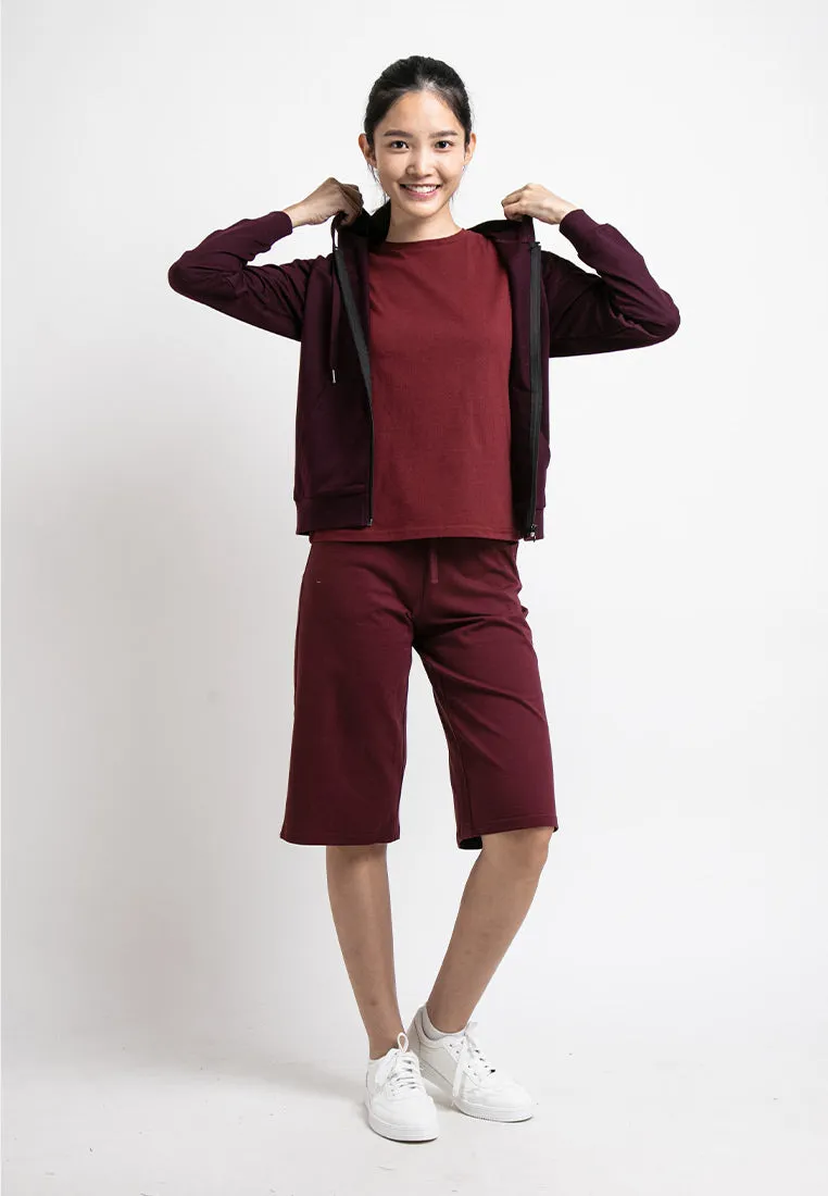 Forest Ladies Stretchable Sweatshirt Cotton Terry Hoodie Women Jacket | Jaket Perempuan - 830108