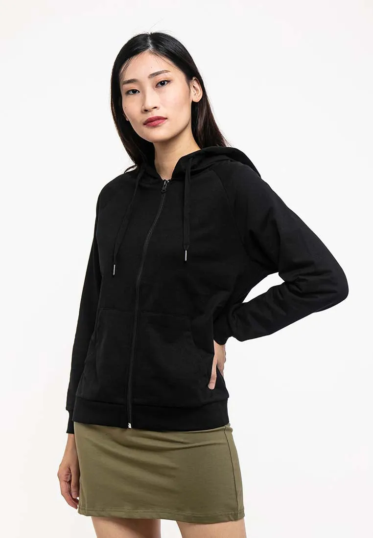 Forest Ladies Stretchable Sweatshirt Cotton Terry Hoodie Women Jacket | Jaket Perempuan - 830108