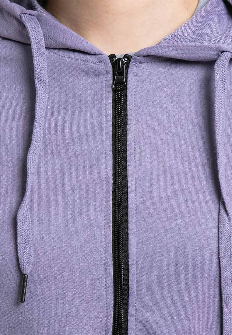 Forest Ladies Stretchable Sweatshirt Cotton Terry Hoodie Women Jacket | Jaket Perempuan - 830108