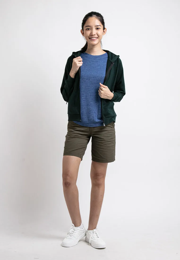 Forest Ladies Stretchable Sweatshirt Cotton Terry Hoodie Women Jacket | Jaket Perempuan - 830108