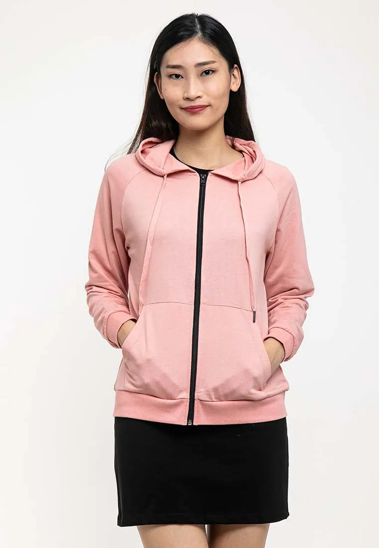 Forest Ladies Stretchable Sweatshirt Cotton Terry Hoodie Women Jacket | Jaket Perempuan - 830108