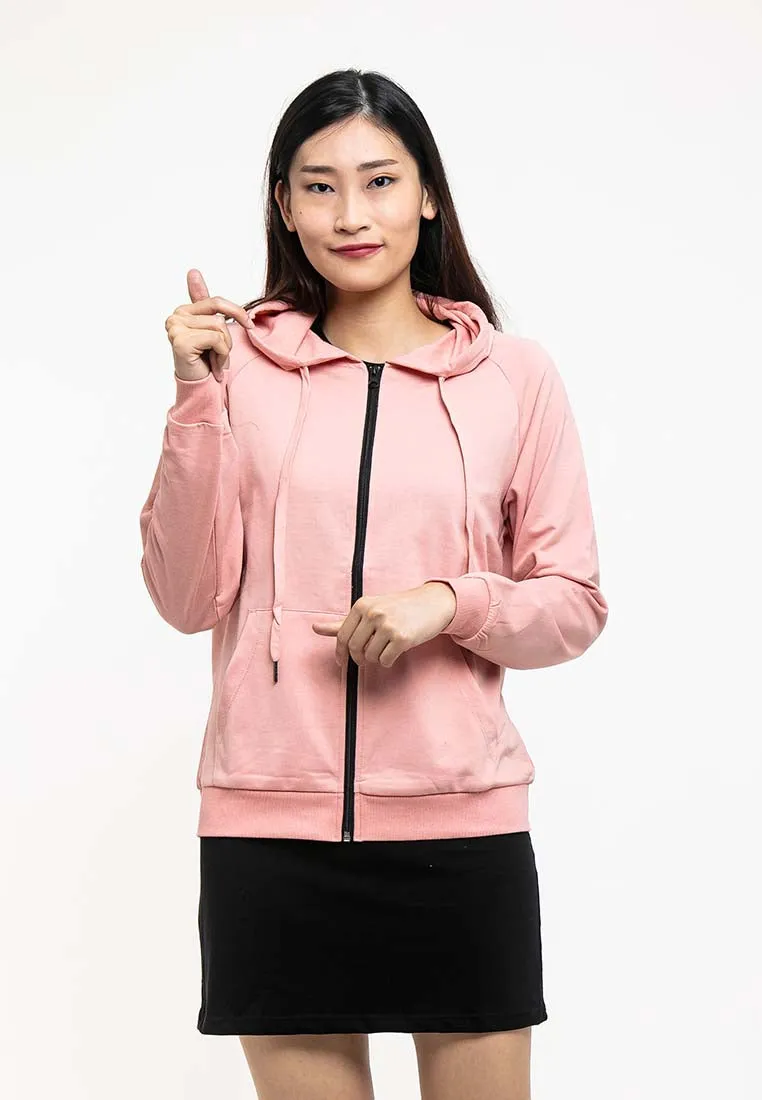 Forest Ladies Stretchable Sweatshirt Cotton Terry Hoodie Women Jacket | Jaket Perempuan - 830108