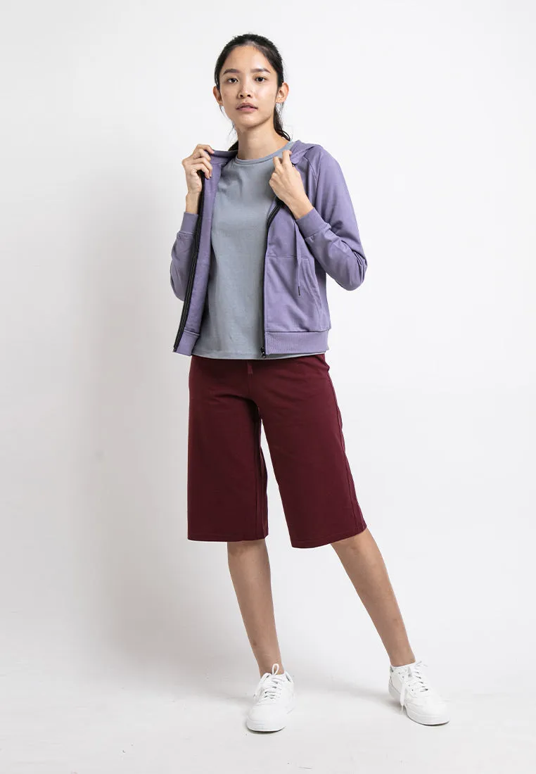 Forest Ladies Stretchable Sweatshirt Cotton Terry Hoodie Women Jacket | Jaket Perempuan - 830108