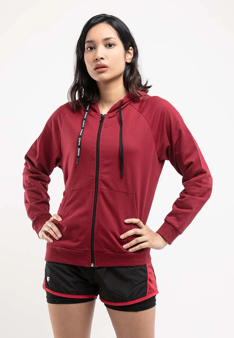 Forest Ladies Stretchable Sweatshirt Cotton Terry Hoodie Women Jacket | Jaket Perempuan - 830108