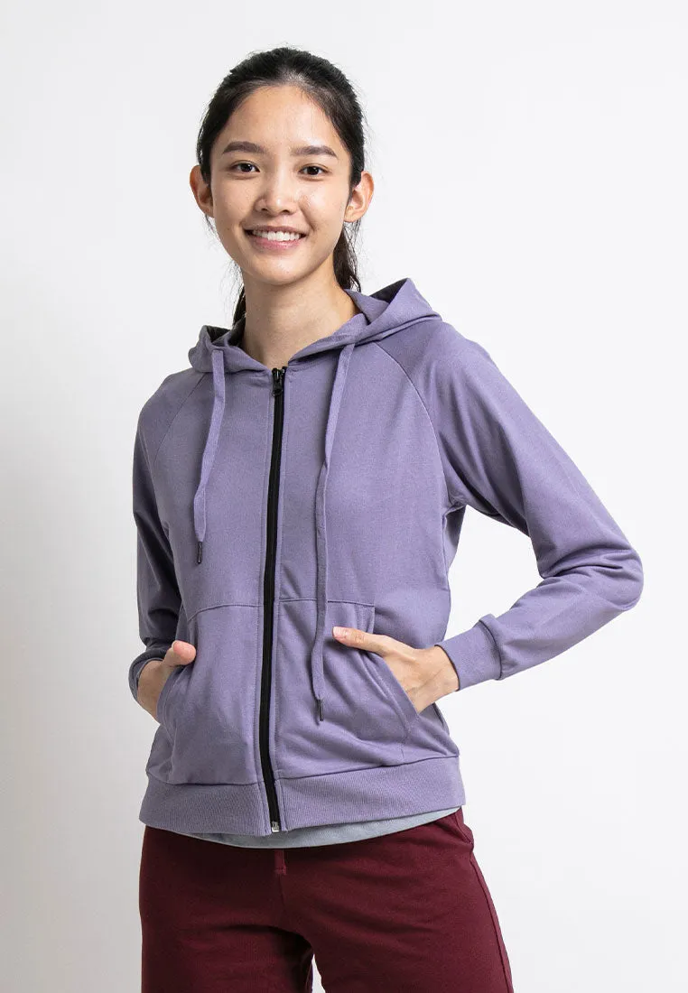 Forest Ladies Stretchable Sweatshirt Cotton Terry Hoodie Women Jacket | Jaket Perempuan - 830108