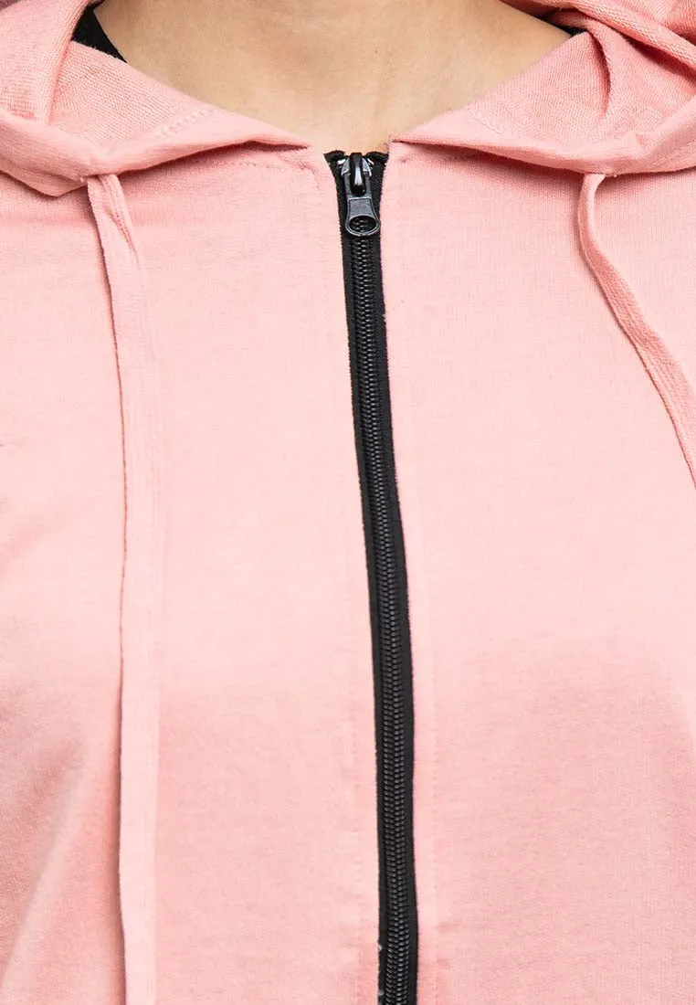Forest Ladies Stretchable Sweatshirt Cotton Terry Hoodie Women Jacket | Jaket Perempuan - 830108
