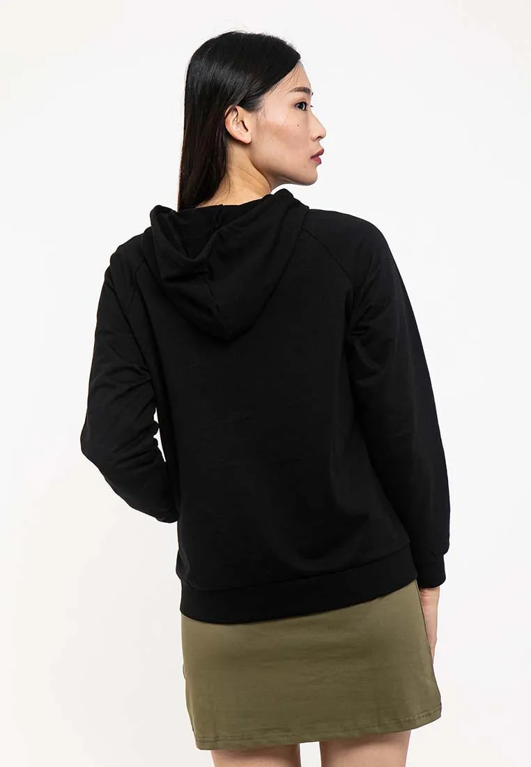 Forest Ladies Stretchable Sweatshirt Cotton Terry Hoodie Women Jacket | Jaket Perempuan - 830108